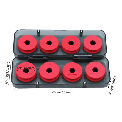 Rainbow Fishing Main Line Box Winding Board High Quality Fishing Box Fishing Tools 6-10 Spindle Silicone Main Spool - 8 Spool