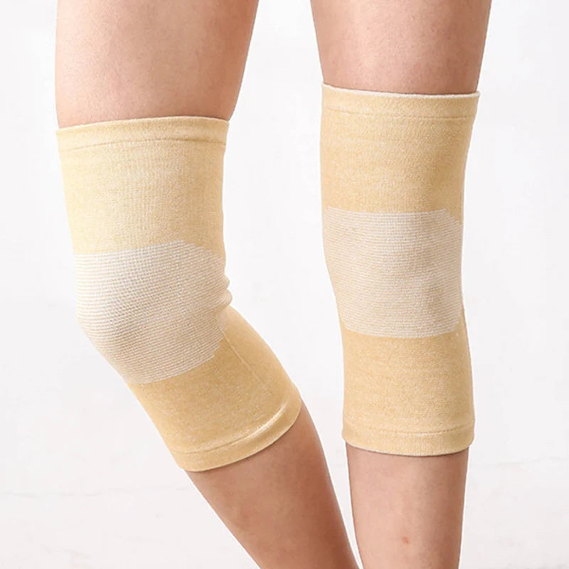 Bamboo Charcoal Knee Warmers for Men & Women - Breathable Thin-Knit Thermal Sleeves with Anti-Slip Grip, Joint Support Comfor