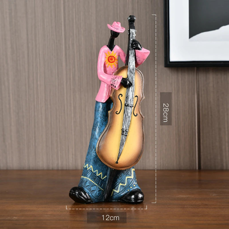 Creative American Band Decoration Musical Instrument Model Living Room Porch Study Nordic Arts And Crafts Statue Sculpture Ho