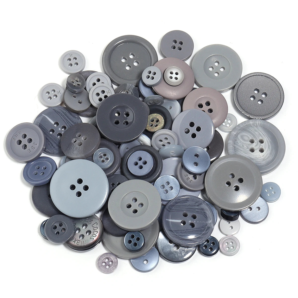 90Pcs/pack Colorful Round Resin Buttons Assorted Sizes Bulk Buttons For Handmade Creative Crafts Sewing Clothing Accessories 