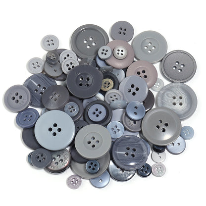 90Pcs/pack Colorful Round Resin Buttons Assorted Sizes Bulk Buttons For Handmade Creative Crafts Sewing Clothing Accessories 