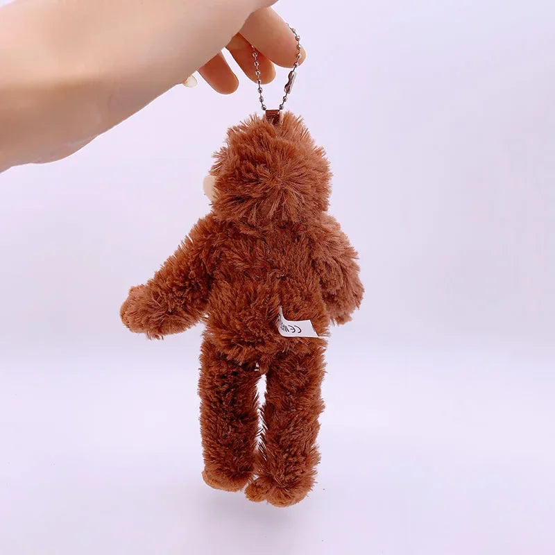 20cm Cute Little Monkey Pendant Plush Doll Animal Hanging Plushies Doll Bag Pendant Soft Stuffed Backpack Keychain Plush Doll