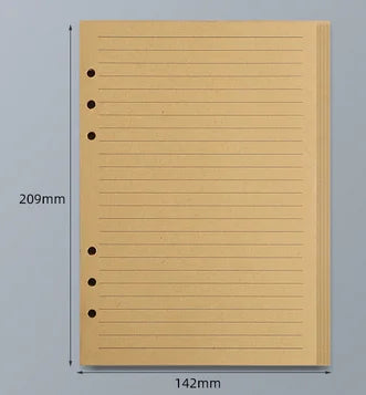 45 Sheets A5 A6 A7 Loose Leaf Notebook Refill Spiral Binder Inner Page Line Blank craft Grid Inside Paper Stationery - A6craf