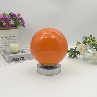 Murano Glass Desk Lamp USB Powered Glass Table Bedside Lamps Vintage Glass Lamp with 3 Color Temperature - orange