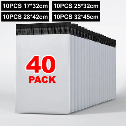 10-40Pcs Self Seal Shipping Bags Portable Poly Mailers Strong Adhesive Packing Mailing Envelopes 17x32cm 28x42cm 32x45cm 25x3
