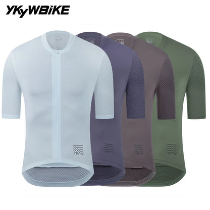 YKYWBIKE Men's Classic Cycling Jersey Summer Bicycle Pro Team Short Sleeve Shirt Cycling Maillot Road Bike Breathable Clothin