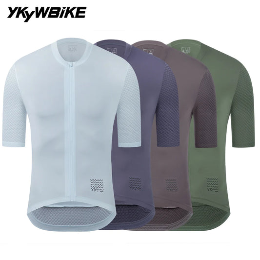 YKYWBIKE Men's Classic Cycling Jersey Summer Bicycle Pro Team Short Sleeve Shirt Cycling Maillot Road Bike Breathable Clothin