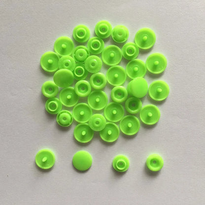 50 Sets Round Snaps Buttons For Bib T5 Plastic Press Button Fastener Snap For Clothes Accessories DIY Crafts 24Colors - cui l