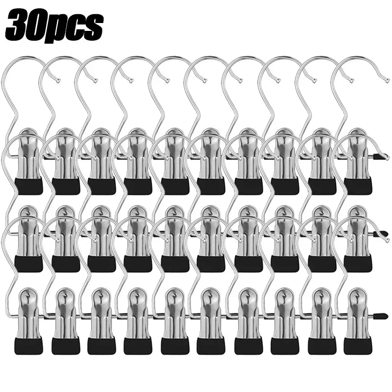 Stainless Steel Clothespins Room Organizer 5 - 30pcs Clothes Organizer Extendable Clothes Racks Home. Laundry Hook Clothing -