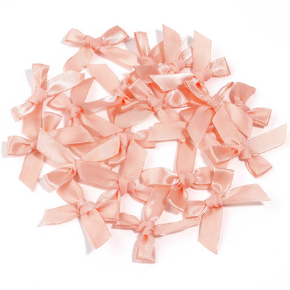 50 Pcs/Lot 4*3.5cm Fresh Pink Ribbon Bows Small Size Satin Ribbon Bow Flower Craft Decoration Handwork DIY Party Decoration -