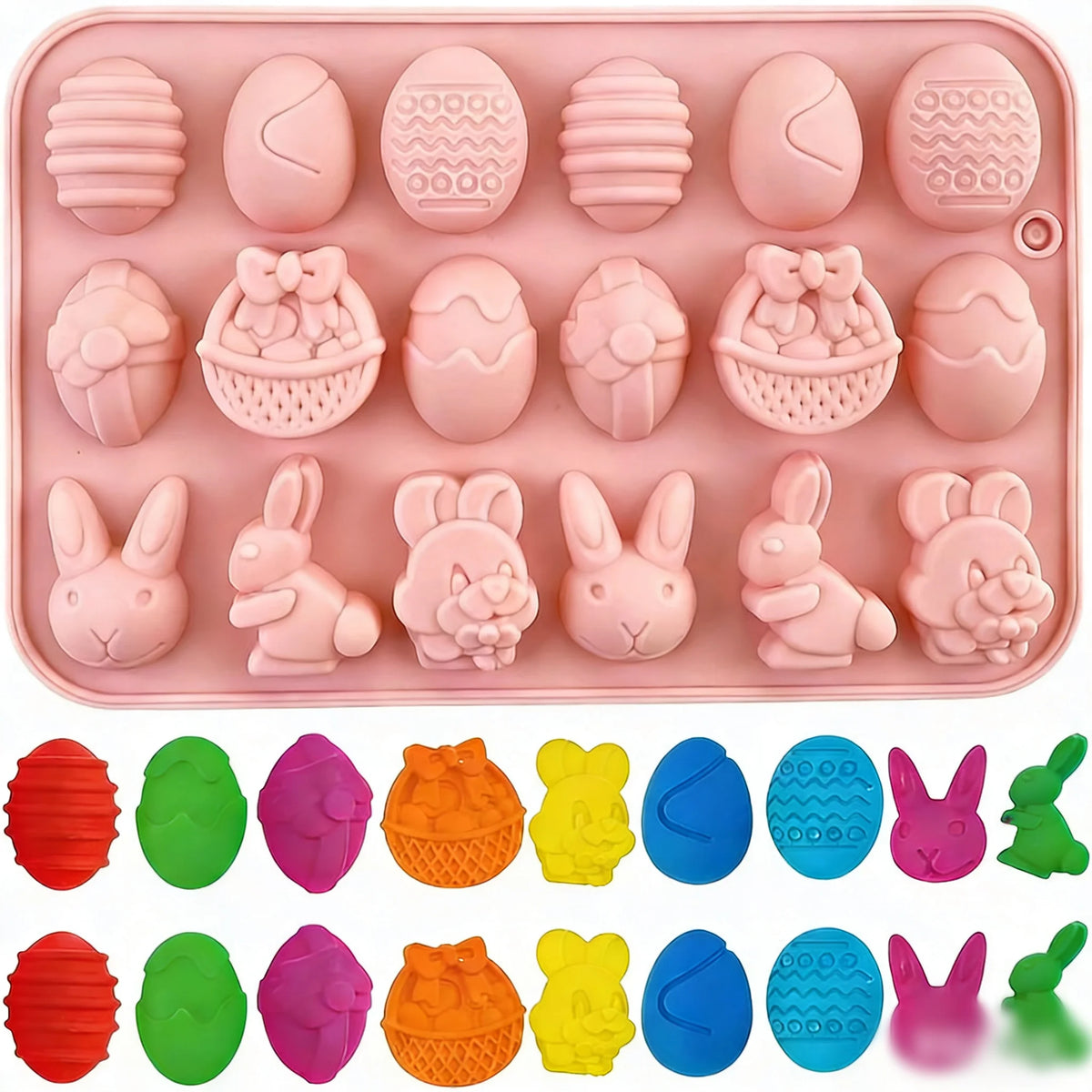 Soap molds,cute animal soap making molds for kindergarten,parent-child,children's favorites,Easter eggs,rabbit shapes，bathtub