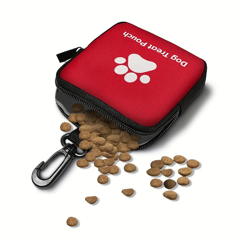 Portable Dog Treat Bag Outdoor Training Dog Food Pocket Multifunctional Dog Reward Bags Pet Supplies - Red