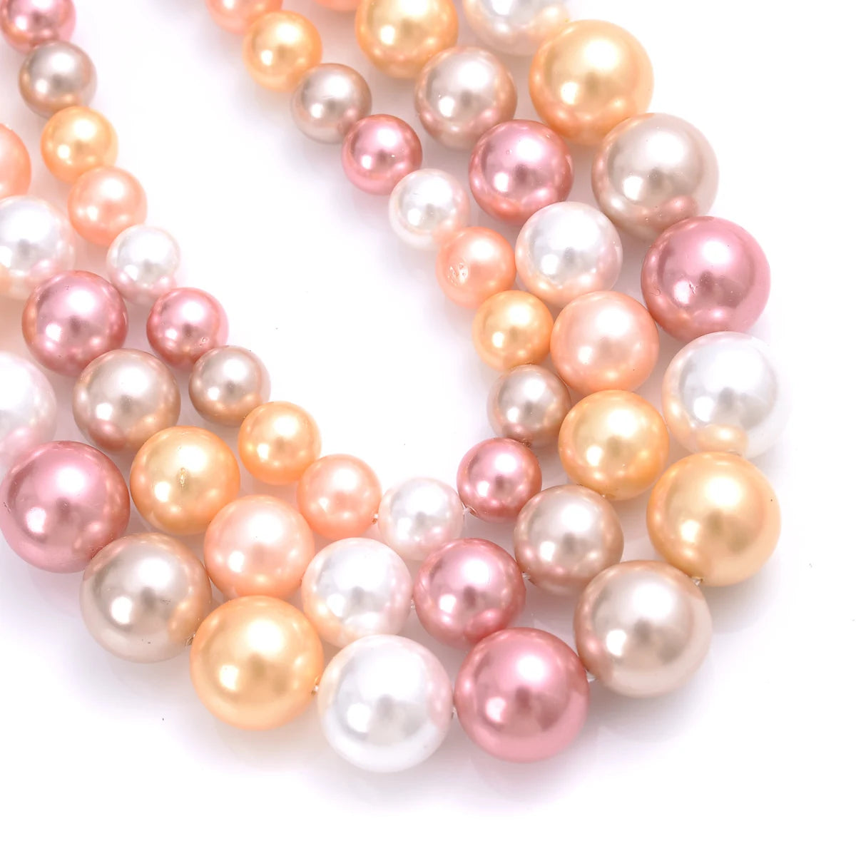 Natural Freshwater Shell Pearls Beads Round Loose Spacer Beads for Jewelry Making DIY Bracelet Necklace Accessories 4 6 8 10m