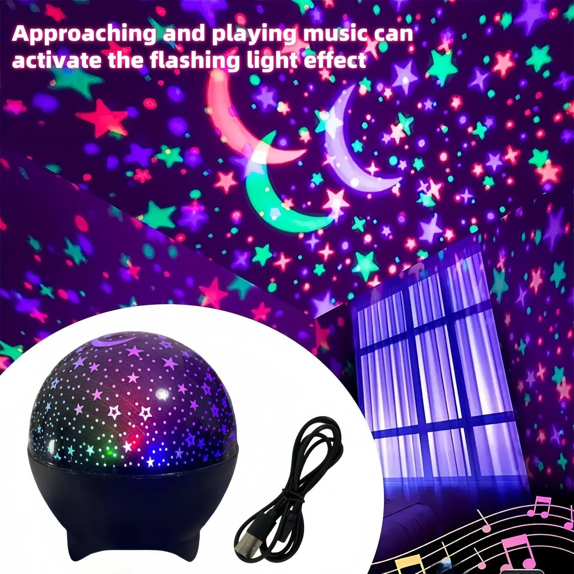 RGB Night Lights LED Projector Light Starry Moon Galaxy Projection Lamp 5V USB for Kids Present Christmas Gift Room Decoratio