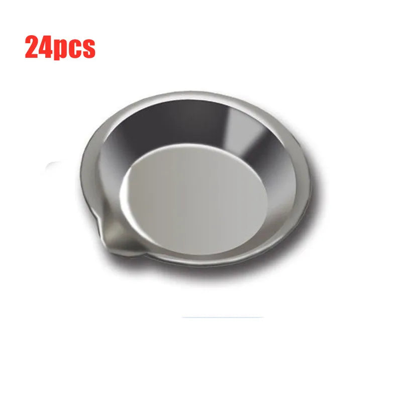 12/24pcs Stainless Steel Painting Color Bowls Oil Paint Trays Paint Color Mixing Cups Color Mixer Children DIY Painting Tools