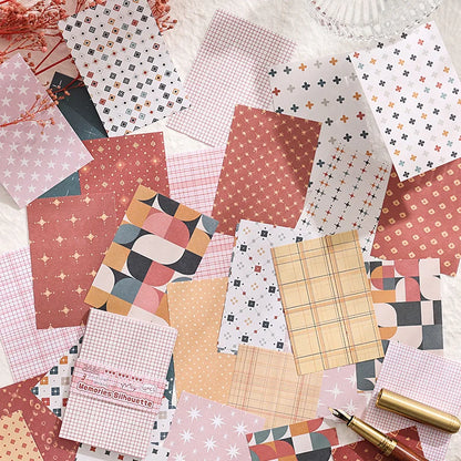 50pcs Vintage Paper Multi Style Deco Retro Stationery Supplies Writing Paper Junk Journal Label Scrapbooking Material Supplie