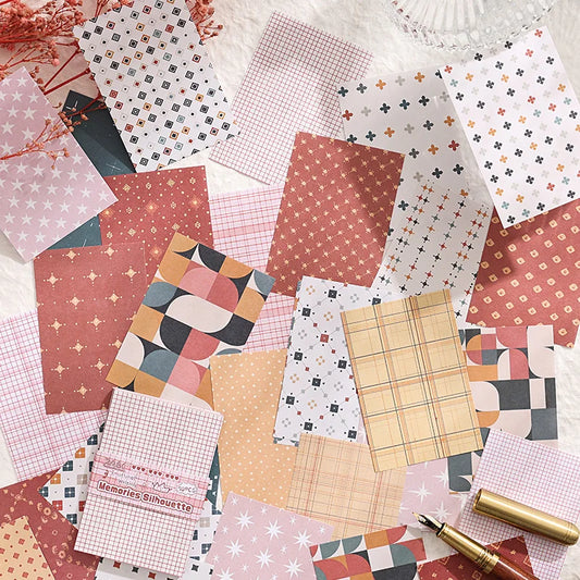 50pcs Vintage Paper Multi Style Deco Retro Stationery Supplies Writing Paper Junk Journal Label Scrapbooking Material Supplie