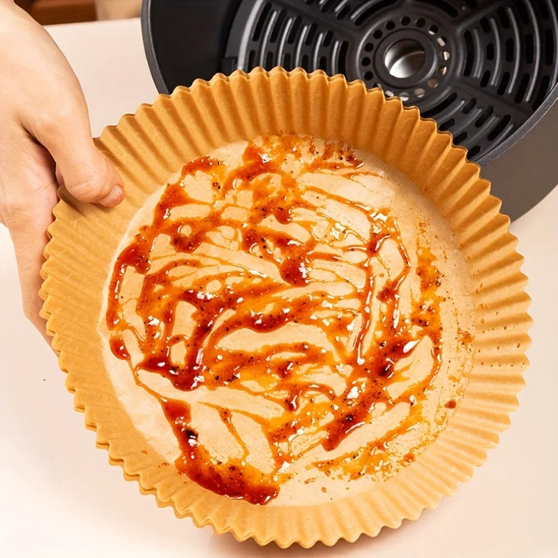 Air Fryer Paper Liners Disposable Oil-Proof Waterproof Baking Paper Round Square And Rectangle Parchment Kitchen Party Suppli