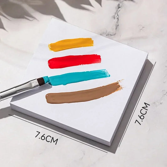 50pcs Disposable Tinting Glue Paper Tearable Nail Toning Palettes Nail Polish Color Mixing Tray Waterproof Paper Display Boar