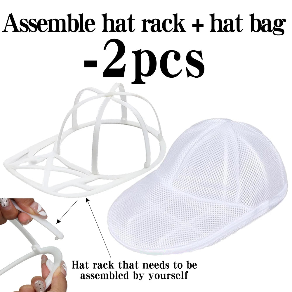 Washing Machine Hat Washing Protector Hat Cleaning Machine Washable Laundry Bag Anti-Deformation Secure Hat Storage Solution 