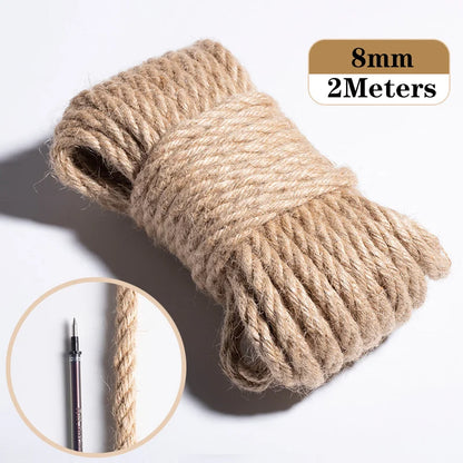 Natural Vintage Jute Rope Twine Roll Sewing Christmas Crafts Jute Cord Thread Wedding Handmade DIY Party Ribbon Bows Decorati