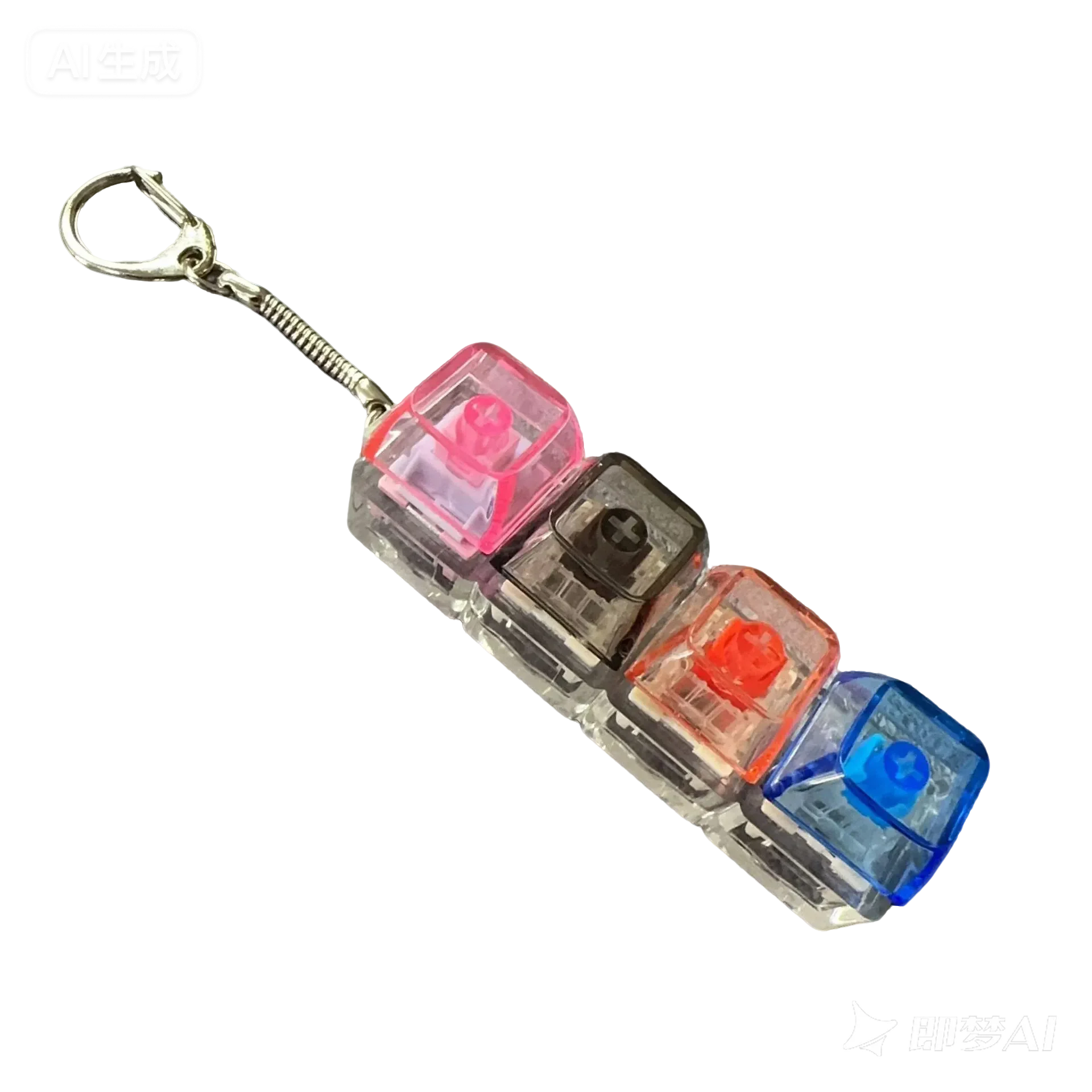 1/4/9Keys Finger Button Mechanical Keyboard Keycaps Keychain Fidget Toys Decompression Stress Relief Keyboard Clicker Kids To