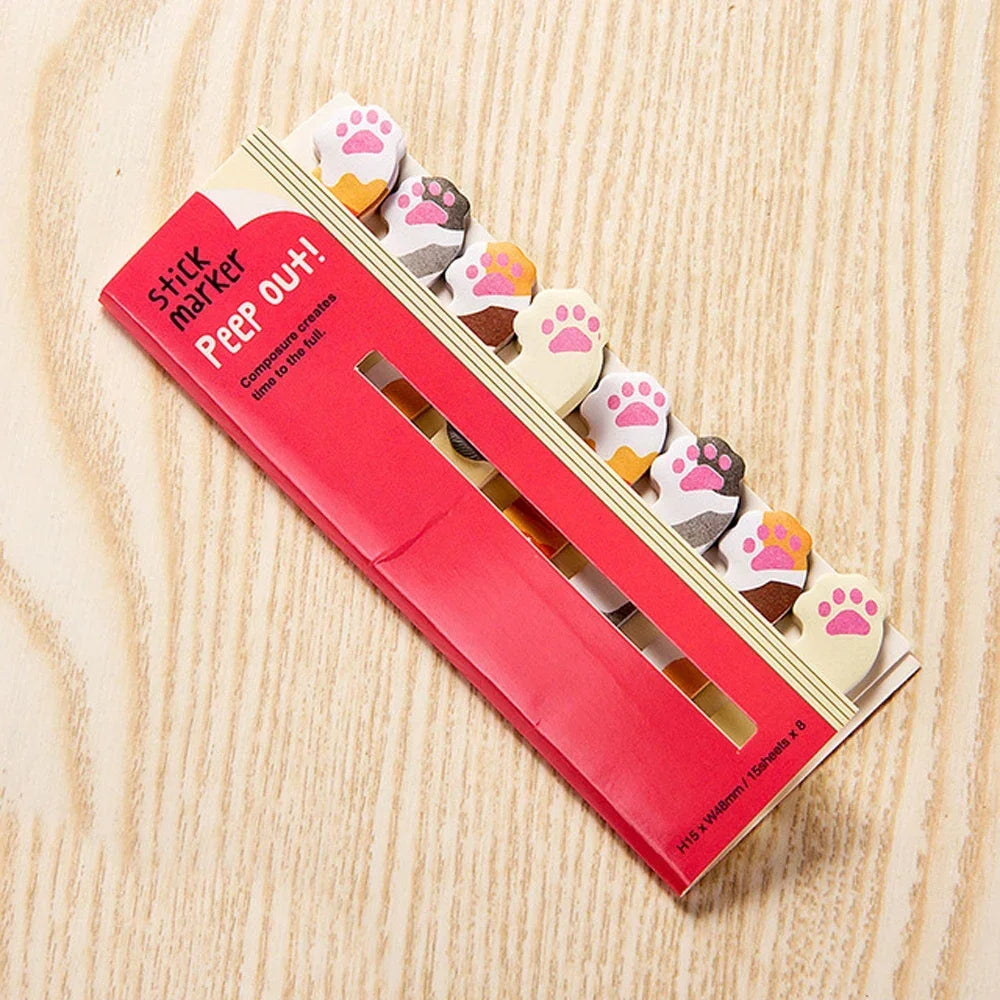 Cute Penguin Cat Panda Memo Pads Sticky Notes Index Posted Planner Office Creative School Stationery - Cat paw