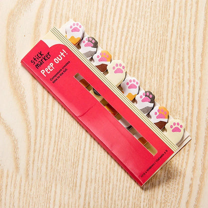 Cute Penguin Cat Panda Memo Pads Sticky Notes Index Posted Planner Office Creative School Stationery - Cat paw