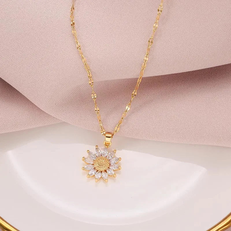 Elegant Sunflower Necklace Gift Set - Celebrate Love, Loyalty