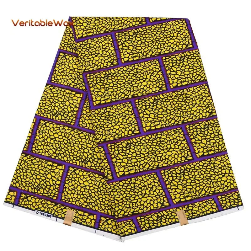 Africa Nigerian Prints Batik Fabric Real Wax Patchwork Sewing Dress Craft Cloth Polyester Ankara Tissu A-7