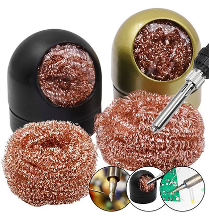 Desoldering Cleaning Ball Soldering Iron Mesh Filter Cleaning Nozzle Tip Copper Wire Cleaner Ball Metal Dross Box Clean Ball