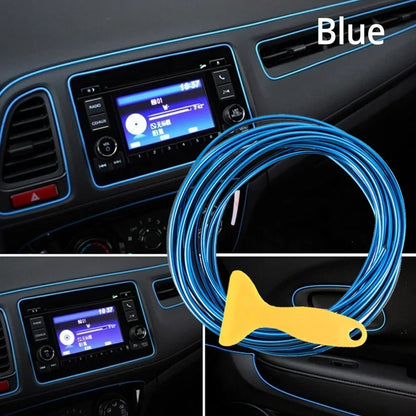 1X Car Moulding Decoration Flexible Strips 5M Interior Auto Mouldings Car Cover Trim Dashboard Door Edgein Car-styling Univer