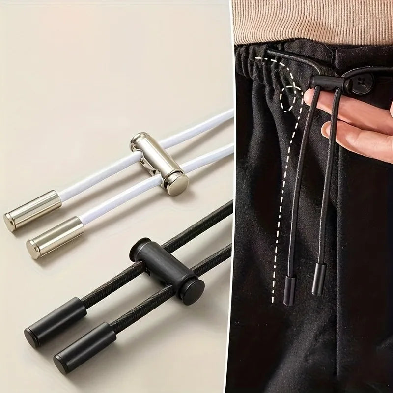 10Pcs No-Tie Shoelace Locks Spring Buckle Adjustable Metal Clips Sturdy Durable No-Install Drawstring Buckles for Hoodies Jac