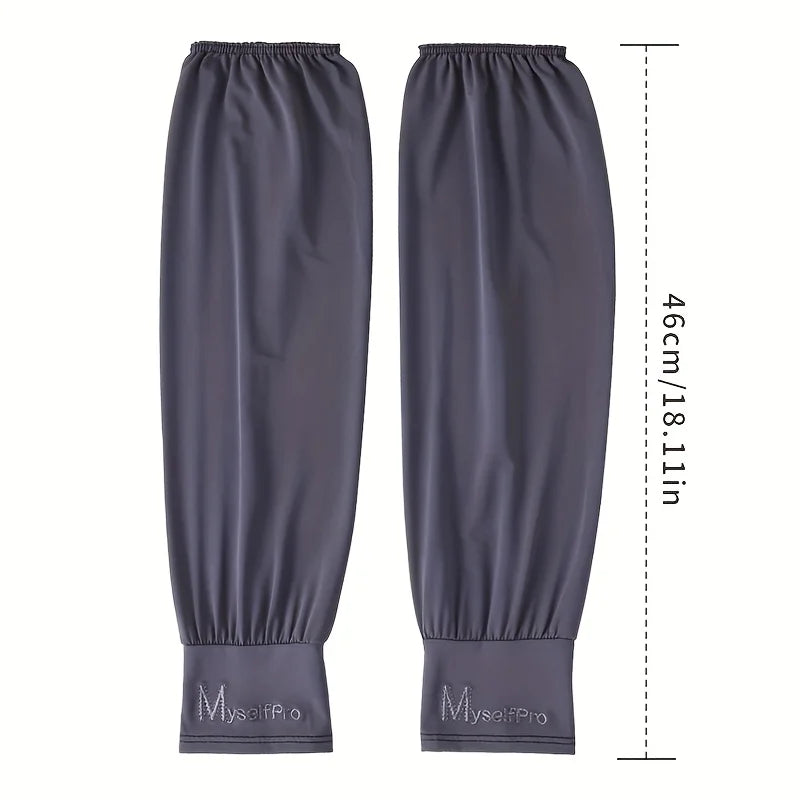 Cooling Arm Sleeves Breathable Sun Protection Ice Slik Sleeves Summer Outdoor Sports Driving Cycling Sleeves Men Loose Arm
