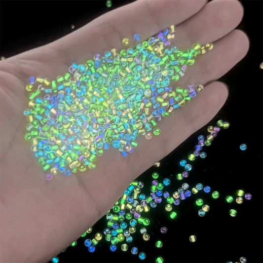 2/3/4mm Glass Luminous Beads (Glow-in-The-Night Seed Beads) - DIY Jewelry Making(Necklace/Bracelet)Handmade Accessories 11g/B