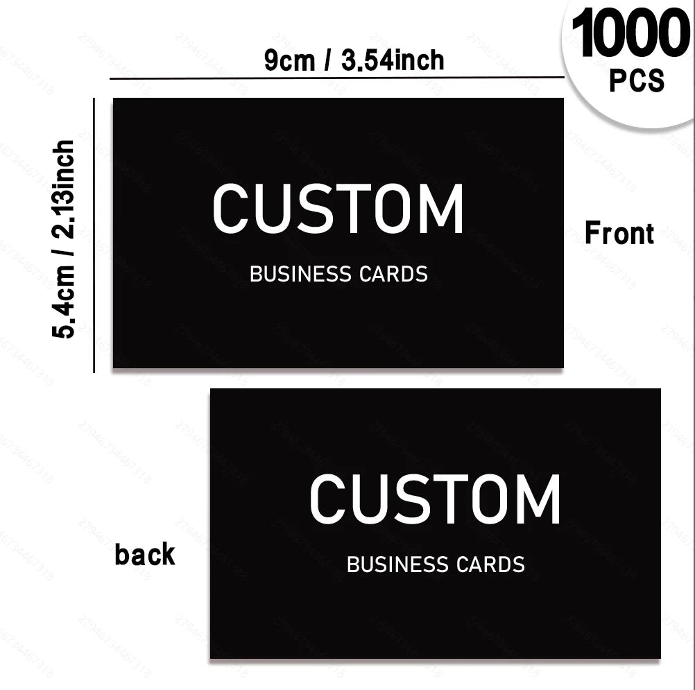 200/500/1000pcs Customizable Cards, Personalized Business Cards with Acrylic Storage Box, Matte Film Thank You Invitations - 