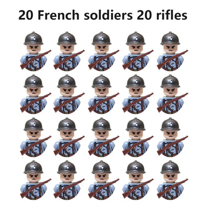 Multi-style military soldiers mini character building blocks DIY assembled building blocks children's collection toys and gif