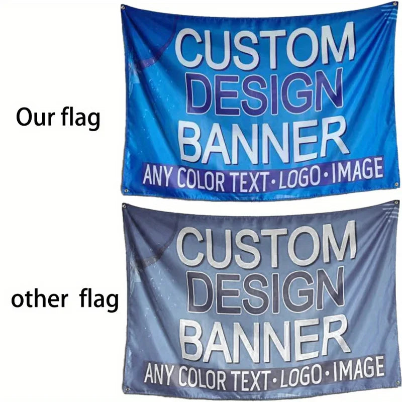 1p Custom Polyester Banner for Indoor & Outdoor Use - Banner with 4 Grommets, Many Sizes, Perfect for Home Decor