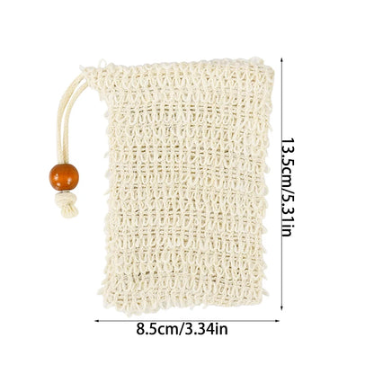 5-50pcs Natural Sisal Soap Bags Shower Bath Exfoliating Soap Saver Pouch Holder for Bath & Shower Use Soap Packaging Mesh Bag