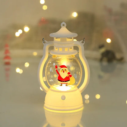 Portable LED Christmas Santa Claus Snowman Lanterns Indoor Decor Lights Battery Powered for Home Xmas New Year Navidad Orname