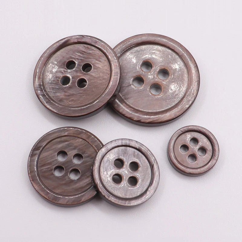 10Pcs Natural Pearl Shell Buttons for Clothing Sewing Accessories Scrapbooking DIY Crafts Garment Decoration Round Shell Butt