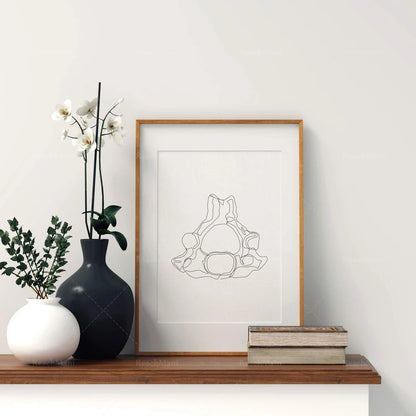 Abstract Medical Art Set of 4, Minimalist Chiropractic Art Prints, Simple Line Art Anatomy, Spine Art Poster, Vertebrae Drawi
