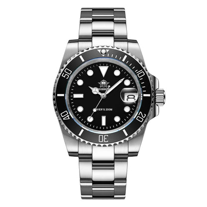 ADDIESDIVE Stainless Steel Watch Men's European and American Business Leisure Quartz Watch Waterproof Outdoor Sports Watch - 