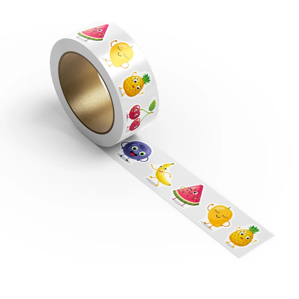 100-500pcs Stationery Stickers Birthday Party Back ground Fruits Balloon Happy Banner Refrigerator Vegetable Stickers