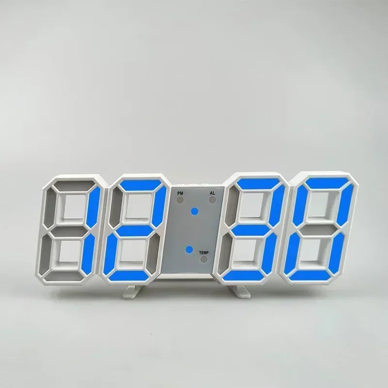 Purchase Products Clock 3D LED Digital Alarm Clock Wall Clock Time/date/temperature For Home/kitchen/office Clocks Decor Gard