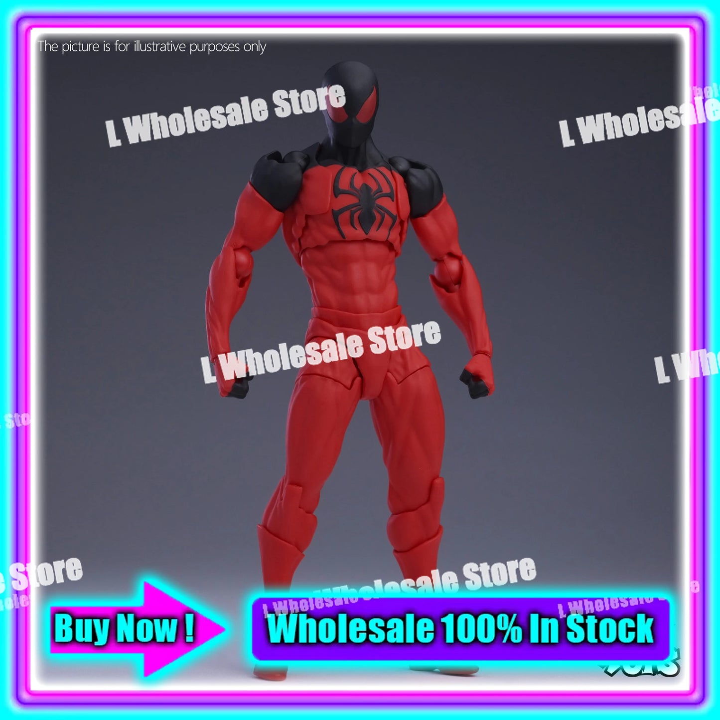 In Stock Mess Toys Superior Symbiote Scarlet Spider Ct Toys Spiderman Daredevil Batman Wolverine Anime Action Figure Gifts To