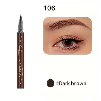 Ultra-fine ultra-fine eyebrow pencil waterproof professional sweat-proof liquid eyeliner Eyebrow dual-purpose durable makeup 