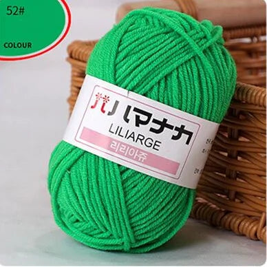DIY Baby Milk Sweet Soft Cotton Knitting Wool Yarn Thick Fiber Velvet Yarn Hand Knitting Wool Crochet Yarn for DIY Sweater - 