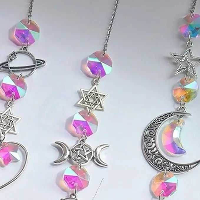 Crystal Wind Chime Rainbow Maker Sun Catcher Dream Catcher Pendant Home Garden Decor Wind Chime, Holiday, Festival, Home Deco