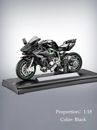 Model Diecast Motocycle Toys Ornament, 1:18/1:36 Car Rotating Rubber Rires Desktop Ornament Gifts - YLE-03 B